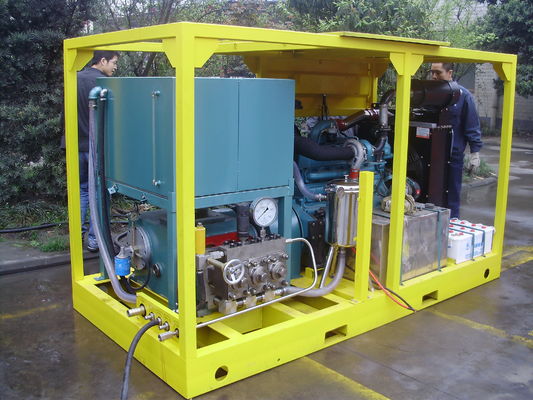 Mesin Hydro Blasting 100L/Menit 700bar Hydro Blaster Untuk Penghapusan Tanda Jalan