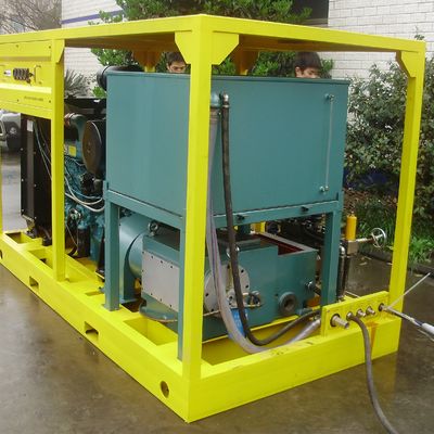 55kw 10000psi Mesin Pembersih Air Jet Industri Mesin Diesel Didorong